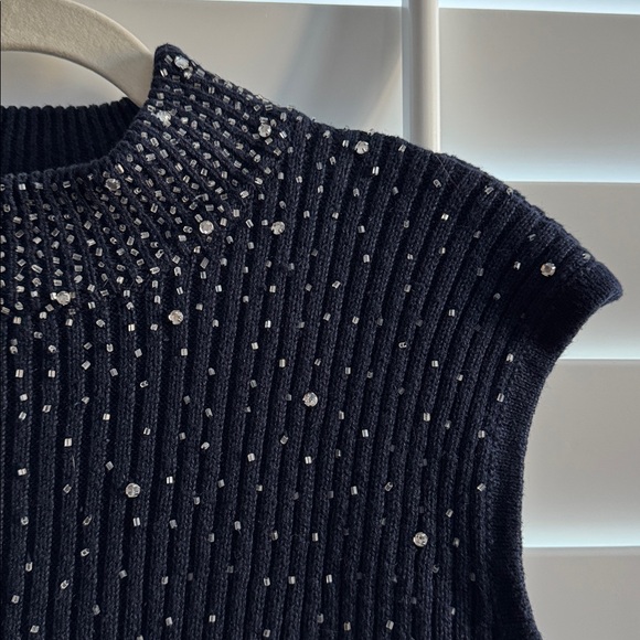 Maurada navy embellished sweater - Picture 3 of 4